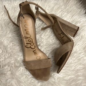 Sam Edelman Yaro block suede ankle strap heels